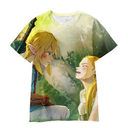The Legend of Zelda Tears of the Kingdom 3D T-Shirts Adult Short Sleeves Top DE