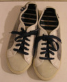 Joules Coast Pumps Canvas Schnürschuhe Sneaker weiß silber grau Gr. UK 7