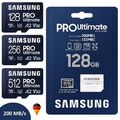 Micro SD Karte 128 256 512 GB Speicherkarte Card Adapter Samsung Pro Ultimate