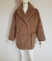 Max Mara Weekend sehr weiche warme Teddy Jacke Wolle Oversize Kamel Braun