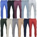 Herren Chinohose schmale Passform Stretch Baumwolle Jeans Hose alle Taillengrößen