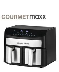 Gourmet Maxx Digitale Doppelkammer Heißluft Friteuse Bratmaschine 7L (2x3,5L)