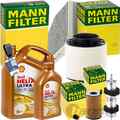 MANN INSPEKTIONSPAKET+6L SHELL 0W-30 MOTORÖL passend für AUDI A4 B8 A5 3.0 TDI