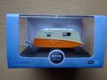 Wohnwagen Camper Caravan Oldtimer weiss ca. 6cm *NEU* 1:76