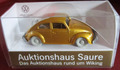 Wiking VW Käfer, goldmetallic (Auktionshaus Saure-Werbemodell 100.Auktion)