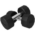 Kurzhantel-Set 20 kg, Hantelset aus Metall für Krafttraining und Fitness Schwarz