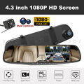 XGODY Rückspiegel Dashcam Dual Lens Autokamera Videorecorder 1080P Full HD 4.3" 