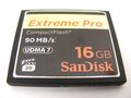 16GB Compact Flash Card Extreme PRO UDMA 7 90MB/s ( 16 GB CF ) SanDisk gebraucht