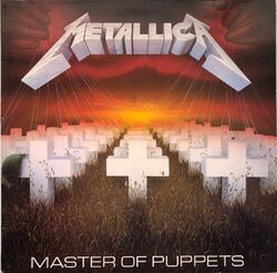 METALLICA MASTER OF PUPPETS 1986 MUSIC FOR NATIONS VINYL LP RR9717 EX MIT INNENSEITE