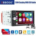 2 DIN Autoradio Carplay Android Auto Mit DVD/CD Kamera MIK AM RDS USB Bluetooth