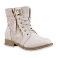 892821 Damen Worker Boots Stiefeletten Stiefel Leder-Optik Gr. 36-41 Schuhe