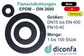 Flachdichtung Flanschdichtung Gummi EPDM 3mm DIN 2690 Gummidichtung DN15 - DN400