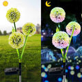 2X LED Solar Garten leuchten Outdoor Blume Löwenzahn Lampe Party Pathway Dekor