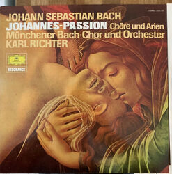  Johann Sebastian Bach - Johannes Passion Chor & Orchester Karl Richter 12" LP ‎