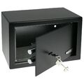 HMF 49200 Safe Tresor mit Schlüssel, Möbeltresor, 31 x 20 x 20 cm, Anthrazit