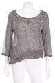 ESPRIT Blouse with 3/4 Sleeve Print D 38 black-white