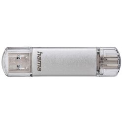 HAMA USB-Stick "C-Laeta", Type-C USB 3.1/USB 3.0, 64GB, 40 MB/s, Silber (0012416