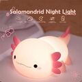 Axolotl Nachtlicht, Süßes Axolotls Lampe für Kinder, Dimmbar Silikon Ki