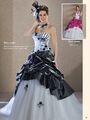 Duchesse Corsage Weiß Grau Brautkleid Quiceanera Ballkleid Blumen Schnürt Federn