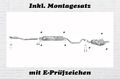 Auspuffanlage für Opel Zafira A 1.8 Auspuff mit Hosenrohr Montagesatz