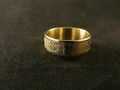 Drachen Paar Ring 24 Karat Vergoldet Edelstahl Gold Damen Herren Unisex China