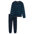 SCHIESSER Herren Schlafanzug, lang - Casual Nightwear, Frottee, Rundhals Dunk...