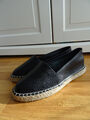 schwarze Espadrille von Zign aus Leder, Größe 38, NEU