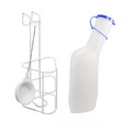Urinflasche 1000ml & Urinflaschenhalter Betthalter mit Deckel Maßskala [Set]