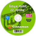 Linux Mint 22 "Wilma" Cinnamon Deutsch auf DVD oder USB-Stick NEU August 2024