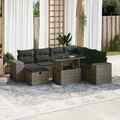 Gartenmöbel Sofa Garnitur Sitzgruppe Lounge 8-tlg. Schwarz Poly Rattan vidaXL