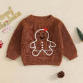 Christmas Baby Girls Boys Sweater Gingerbread Man