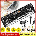 Digital 61 Tasten Keyboard E-Piano Klavier 6 Demos Lern Funktion Spielzeug