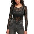 Urban Classics Ladies - LACES Longsleeve Body schwarz