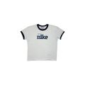 Vintage Nike Logo T-Shirt Damen Medium weiß Glitzer Druck 90er Jahre Sportbekleidung