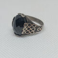 Vintage 925 Sterlingsilber Ring Herren massiver Handschmuck schwarz...