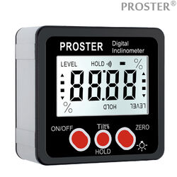 PROSTER Digital Winkelmesser Level Box Neigungsmesser Wasserwaage Gauge 4*90°