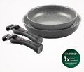 Bratpfannen Set Pfanne ZWILLING BALLARINI TORRE 28 & 24 cm + 2 Griffe abnehmbar