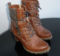 Mustang Stiefeletten, Gr.37, Schnürboots, braun, guter Zustand, Top