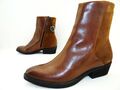 Sneaky Steve Clear Stiefelette Stiefel Biker Boots Damen Leder Gr.37 Cognac