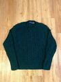 Ralph Lauren Pullover Gr. XXL Dunkelgrün Zopfmuster 