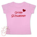 Girl Shirt Große Schwester  WAHL Motiv Wunschname Größe Farbe  NEU