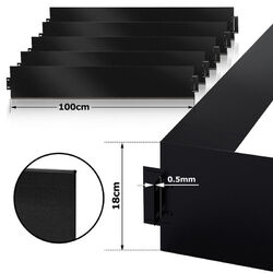 Rasenkante Beeteinfassung Metall Mähkante Beetumrandung Verzinkt 15cm/18cm Hoch⭐⭐Länge：5m 10m 15m 20m 25m 30m 35m 40m 45m 50m⭐⭐