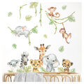 Wandsticker Safari Tiere Wandtattoo Kinderzimmer Babyzimmer Wandaufkleber DL916