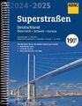 ADAC Superstraßen Autoatlas 2024/2025 Deutschland 1:200.000, Österreich,...