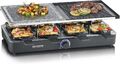 SEVERIN Raclette-Grill mit Naturgrillstein und Grillplatte 8 Personen Verp besch