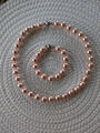 C. Materne "Just Pearls", Collier & Armband "Belladonna, MK-Perle Ø 14 mm, rosé