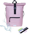 Rucksack Damen Daypack Pastell A4 Plane Tasche Time Bag 13074 Metallic Rosa +n