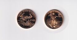 Goldmünze USA 1/4 Unze American Eagle 10 Dollar 1988 Polierte Platte Erstausgabe