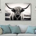 Hochland Kuh Leinwandbild, Wandbild Druck, Hochlandrind, Highland Cow