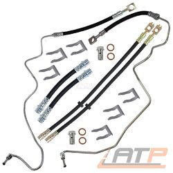 6x BREMSLEITUNG BREMSSCHLÄUCHE VORNE + HINTEN FÜR AUDI A3 VW GOLF 4 BORA### INKL. 6x HALTEFEDER // LÄNGE 465/140/805 MM ###